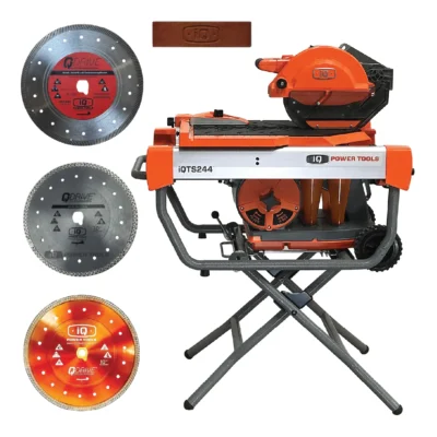 iQTS244 10" Dry Cut Tile Saw Bundle w/Stand & FREE Accessories