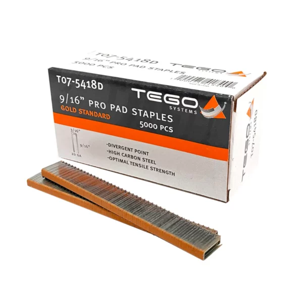 Tego T07-5418D 9/16" Pro Carpet Staples (5,000/Box)
