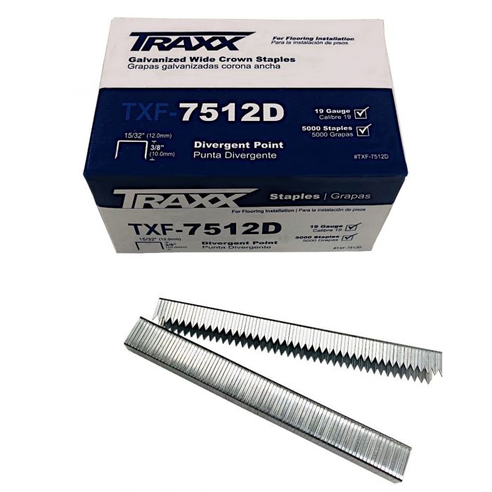 Traxx TXF7512D 3/8" Carpet Pad Staples (5,000/box) ShagTools