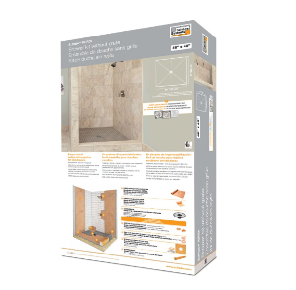 SCHLUTER 48 X 48 SHOWER KIT