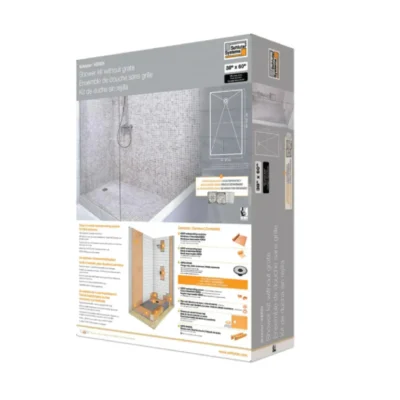 Schluter-KERDI-SHOWER-KIT 38" x 60" Off-Center w/ PVC Flange