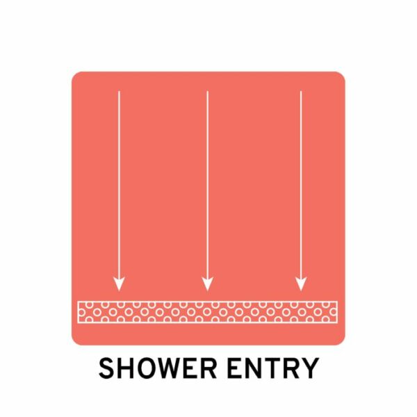 rapid-recess shower entry