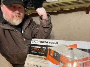 February winner of an iQ228 Tile Saw