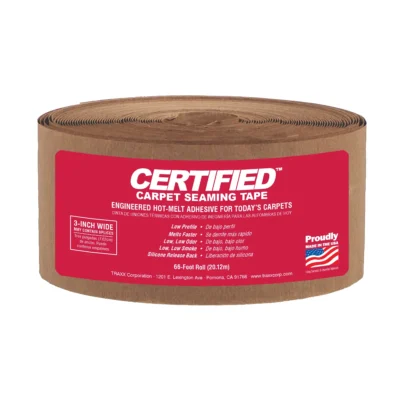 Certified 3" Amber Carpet Seam Tape