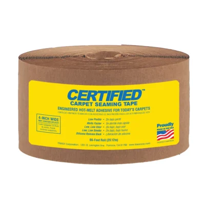 Certified 4" Amber Carpet Seam Tape